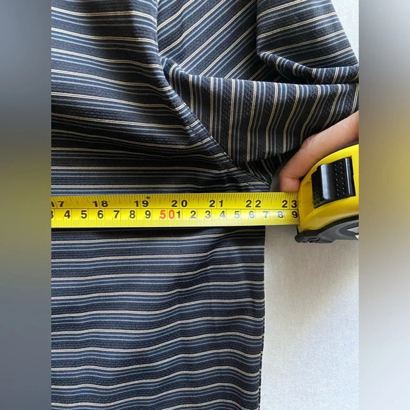 PGA Tour Golf stripe polo air flux shirt Sz L - Picture 6 of 6